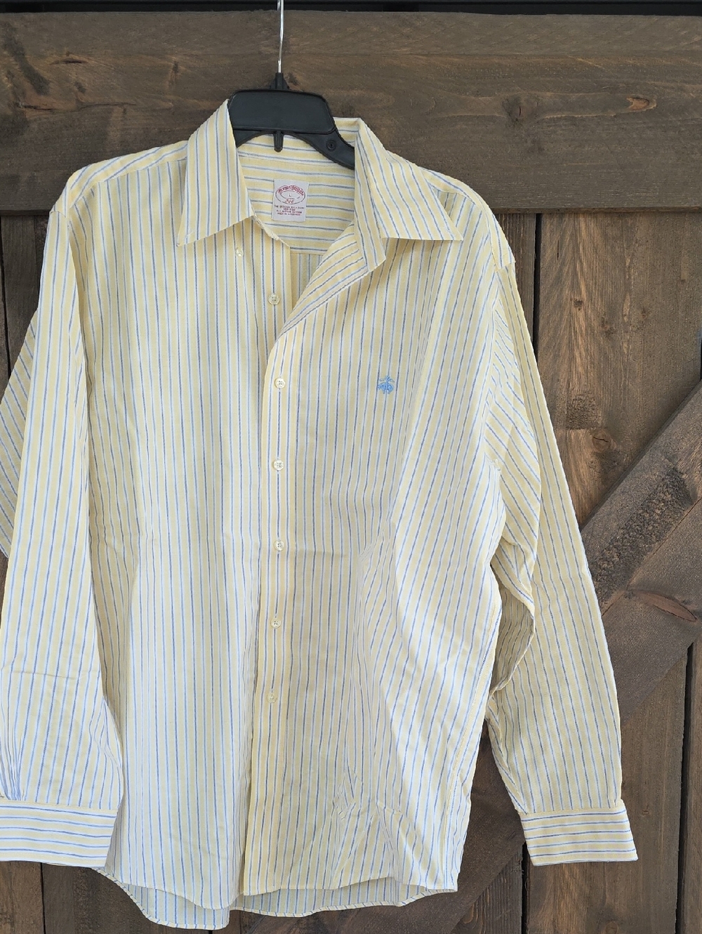 Brooks Brothers Yellow & Blue Striped Polo Shirt